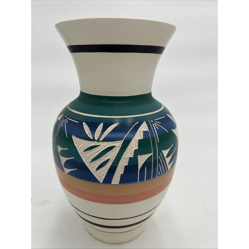 Vintage Navajo Style Hand Painted Pottery Vase